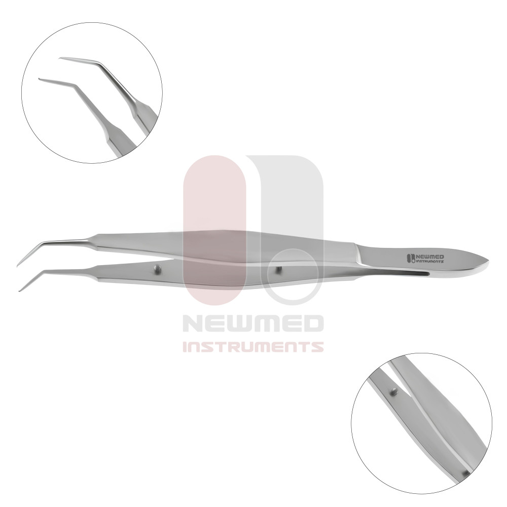 Cynamed TC Castroviejo Micro Forceps - Tungsten Carbide Suture Tying Forceps With Gold Ends