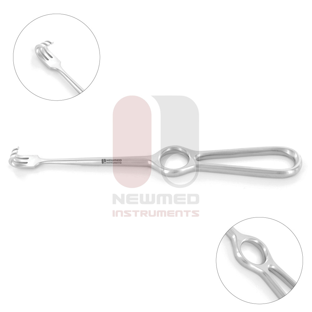Volkmann Retractor 3 Prongs, Blunt