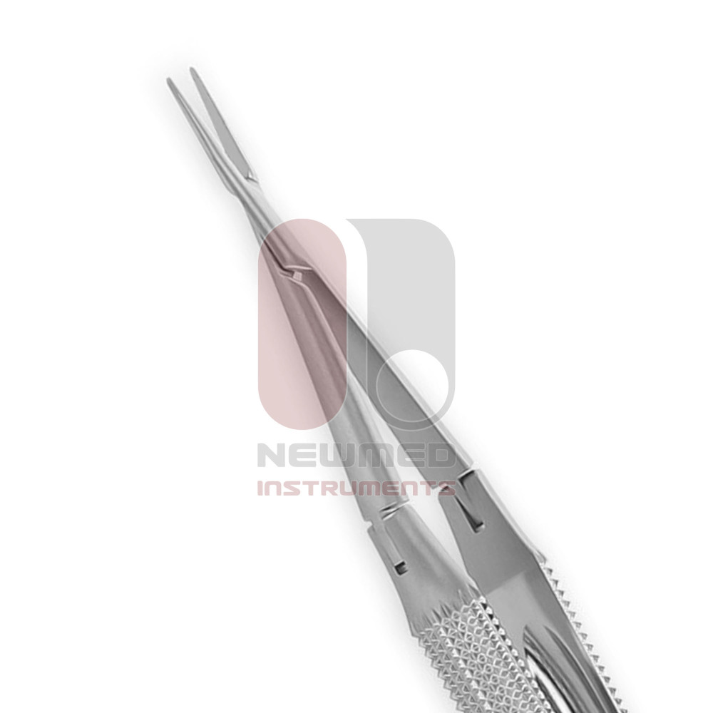 Double-Action Micro Needle Holder - Round Handle W/ Diamond Surface Double-Action Micro Needle Holder - Round Handle W/ Diamond Surface