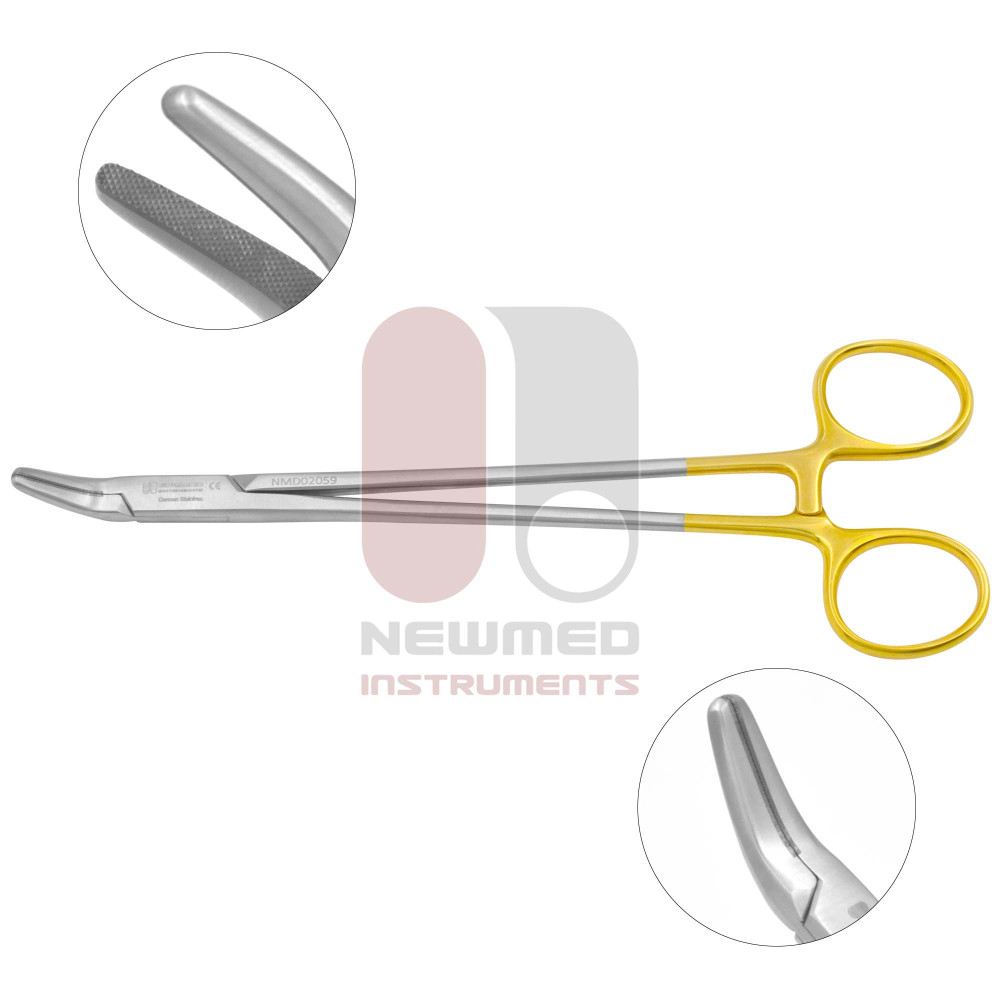 Finochietto-Nadelhalter – Wolframkarbid, abgewinkelte Backen Finochietto-Nadelhalter – Wolframkarbid, abgewinkelte Backen