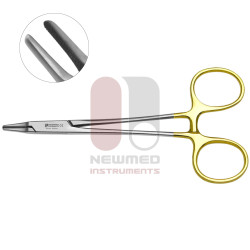 Porta-agulhas Ryder - Carboneto de tungsténio serrilhado, mandíbula delicada de 1 mm Porta-agulhas Ryder - Carboneto de tungsténio serrilhado, mandíbula delicada de 1 mm