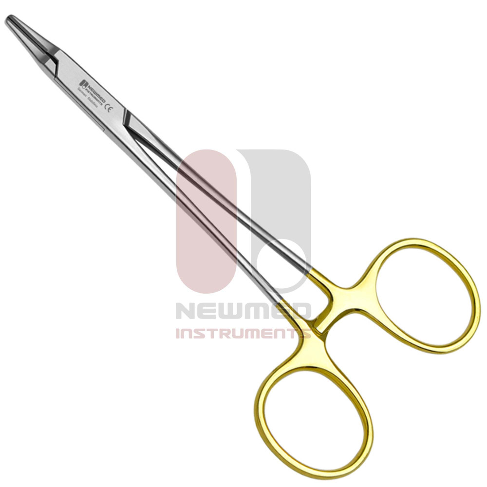 Porta-agulhas Ryder - Carboneto de tungsténio serrilhado, mandíbula delicada de 1 mm Porta-agulhas Ryder - Carboneto de tungsténio serrilhado, mandíbula delicada de 1 mm