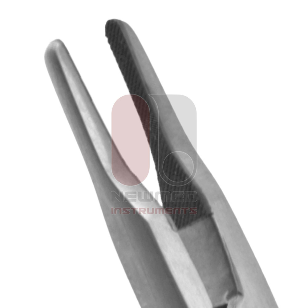 Porta-agulhas Ryder - Carboneto de tungsténio serrilhado, mandíbula delicada de 1 mm Porta-agulhas Ryder - Carboneto de tungsténio serrilhado, mandíbula delicada de 1 mm
