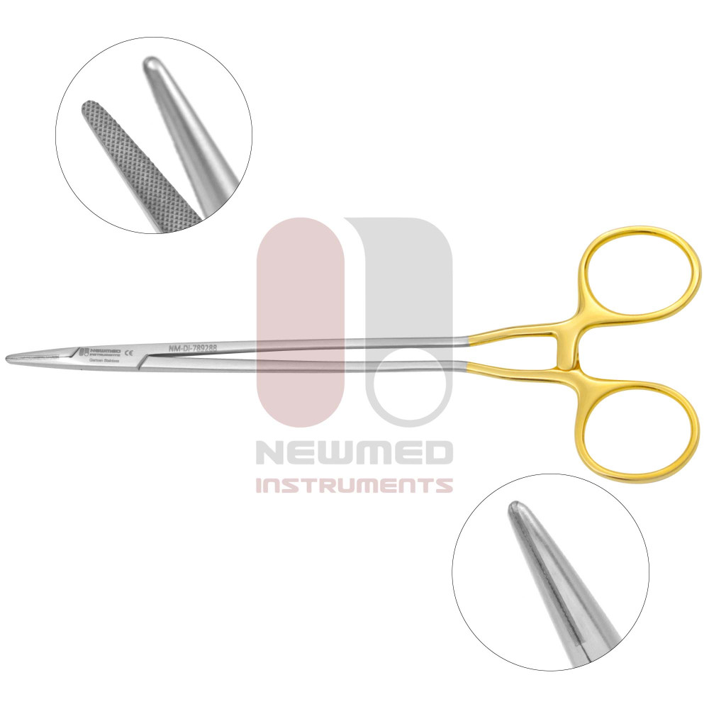 Porte-aiguilles suédois - Mâchoire fine dentelée en carbure de tungstène, poignées légères Porte-aiguilles suédois - Mâchoire fine dentelée en carbure de tungstène, poignées légères