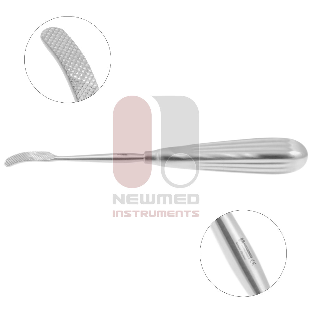 眉間やすり - 十字鋸歯状、後方に湾曲、上下に切断 眉間やすり - 十字鋸歯状、後方に湾曲、上下に切断