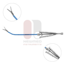 Ergo Handle Endoforehead Scissors, Blade Straight, Shaft Curved, Malleable