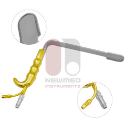 Epstein Lighted Breast Retractor W/ Fiber Optics & Suction Epstein Lighted Breast Retractor W/ Fiber Optics & Suction