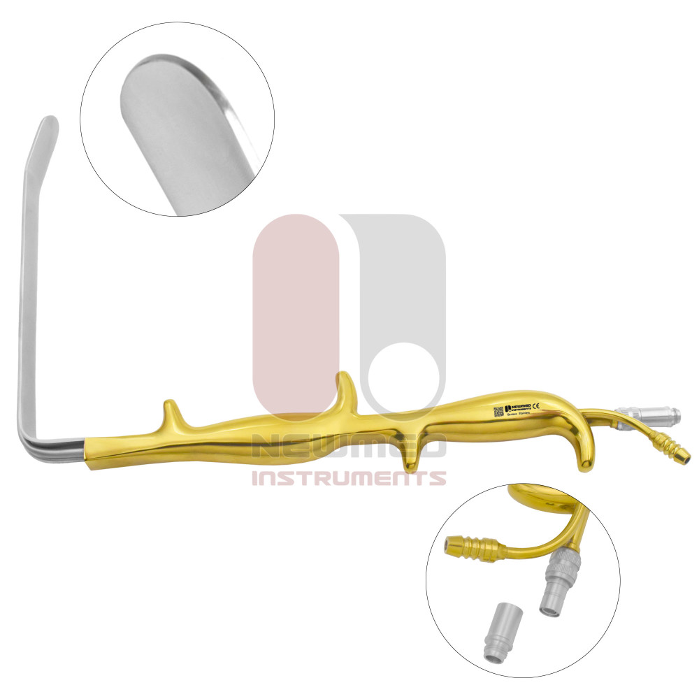 Tebbetts Fiber Optic Breast Augmentation Retractor, Double Handle, Smooth End