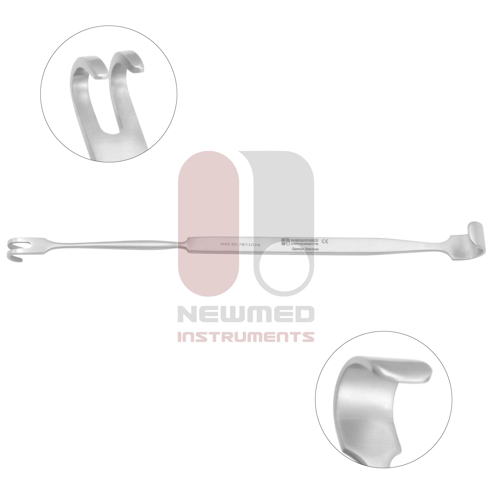 ODM Tracheal Hook Retractor – ENT Sharp Skin Hook, Double End – Surgical Grade, Pakistan Made