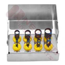 Kit de brocas de trepanación ósea para implantes dentales (8 piezas) Kit de brocas de trepanación ósea para implantes dentales (8 piezas)