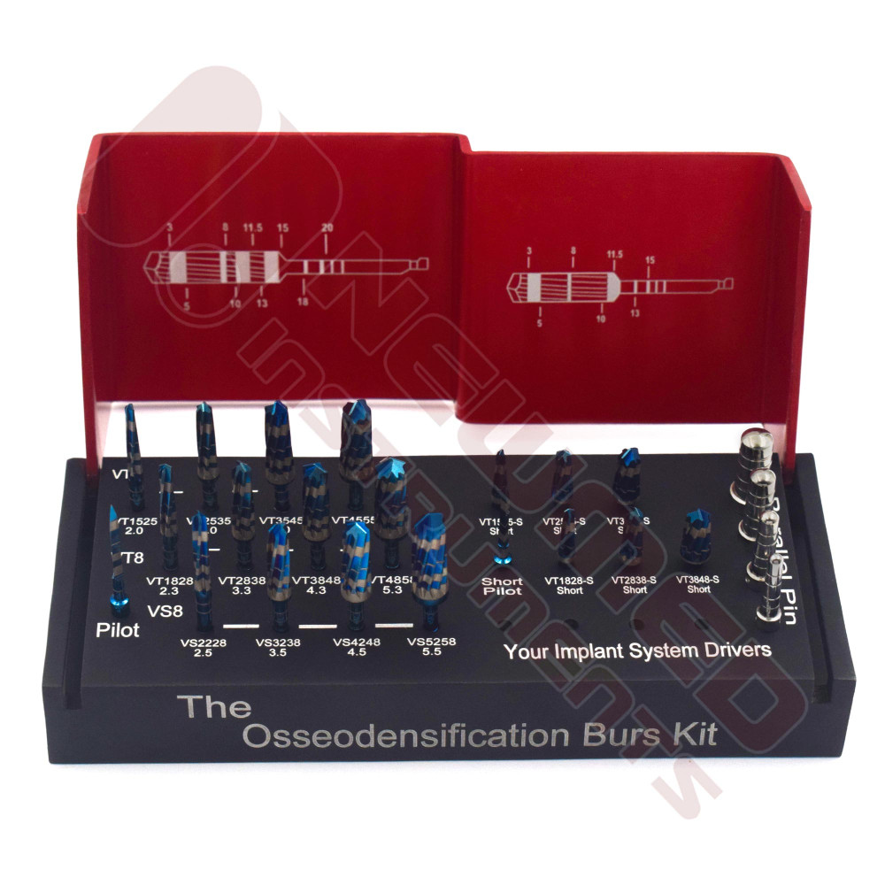 Osseodensification Bur Drills Dental Implant Kit (24pcs) Osseodensification Bur Drills Dental Implant Kit (24pcs)