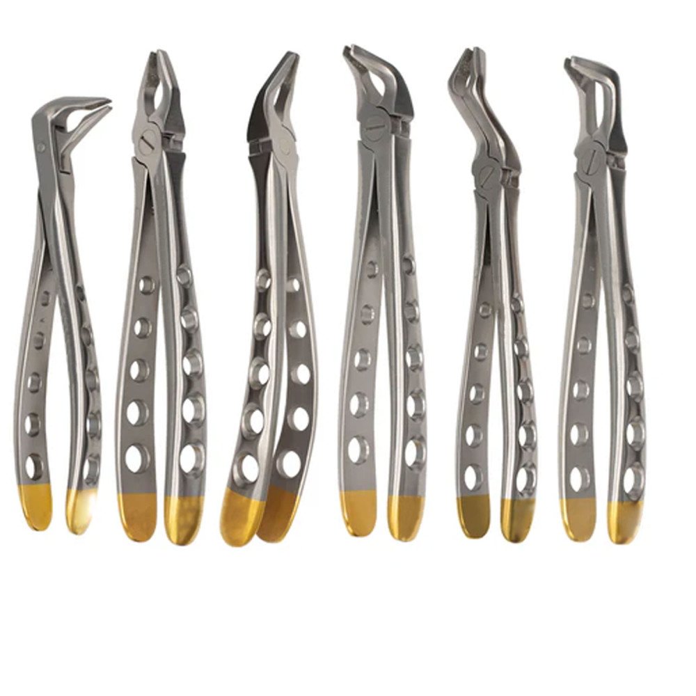 Set of 6 PrecisGrip Extraction Forceps Diamond Coated Beaks