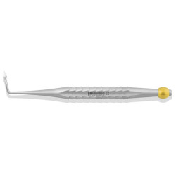 Bêche aiguisée Proximateur® coudée à droite jaune Bêche aiguisée Proximateur® coudée à droite jaune