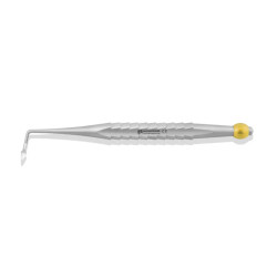 Bêche aiguisée Proximator® coudée à gauche jaune Bêche aiguisée Proximator® coudée à gauche jaune