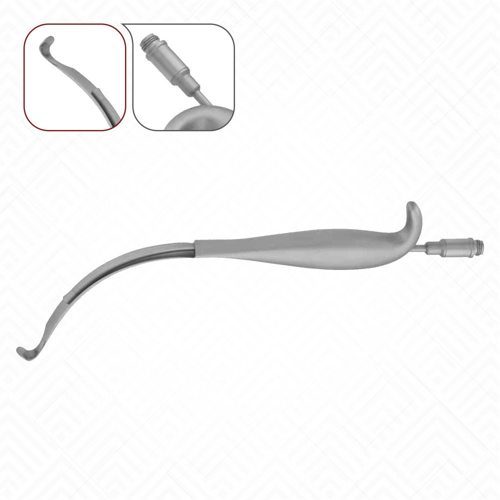 Sigmoid Notch Retractor With Fiber Optic Guide