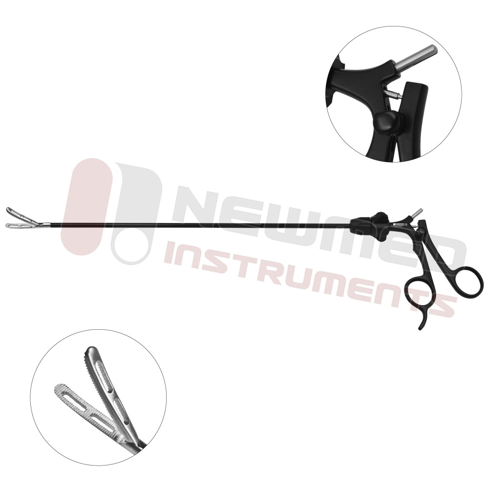 Precise Laparoscopic Fenestrated Curved Grasper Single Action