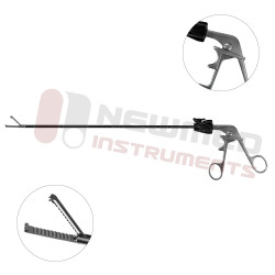 Pinça retrátil giratória Slide 'N' Lock, de ação simples Pinça retrátil giratória Slide 'N' Lock, de ação simples