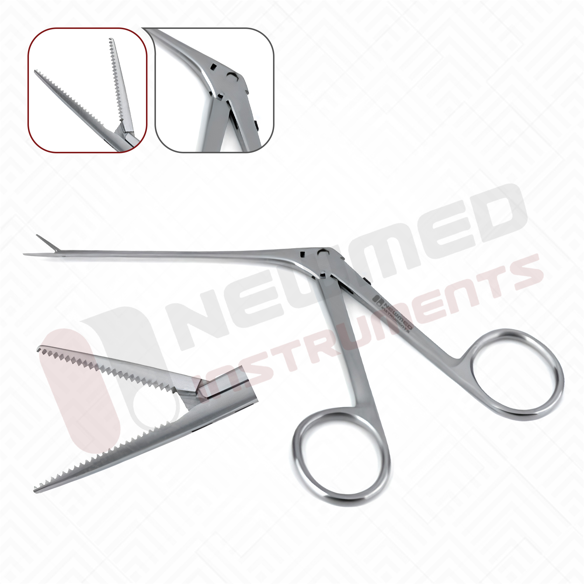 Micro Alligator Forceps Serrated Tip, Ear Speculum Dental Instruments, Beaden