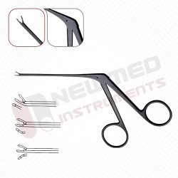 Pinzas Micro Otológicas - Revestimiento Negro (En forma de copa)