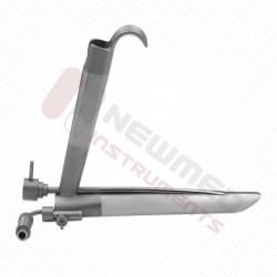 Kleinsasser style Modified Laryngoscope with Fiber Optic & Endoscopic carrier Kleinsasser style Modified Laryngoscope with Fiber Optic & Endoscopic carrier