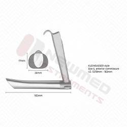 Operating Laryngoscope For Anterior Commissure, Size 6 Operating Laryngoscope For Anterior Commissure, Size 6