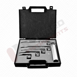 Conjunto de 5 lâminas para laringoscópio de fibra ótica Miller da Perfil Americano Conjunto de 5 lâminas para laringoscópio de fibra ótica Miller da Perfil Americano