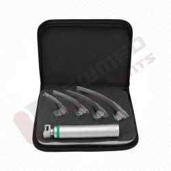 Conjunto de 4 lâminas de laringoscópio de fibra ótica descartável Mac Conjunto de 4 lâminas de laringoscópio de fibra ótica descartável Mac