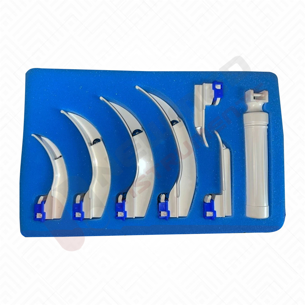 Disposable Plastic Body Laryngoscope Set of 6 Blades With Handle 