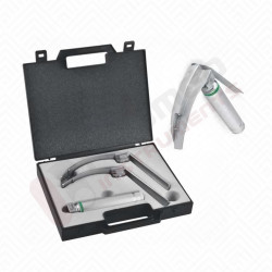 Conjunto de laringoscópio móvel com ponta flexível de perfil alemão Conjunto de laringoscópio móvel com ponta flexível de perfil alemão