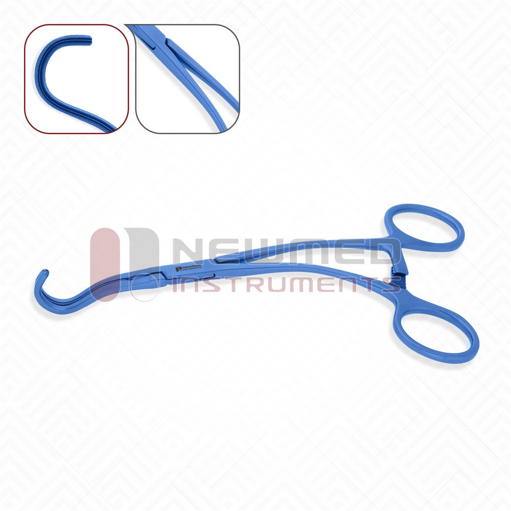 Anastomosis Clamp Angled DeBakey Atraumatic, Curved shanks, Titanium