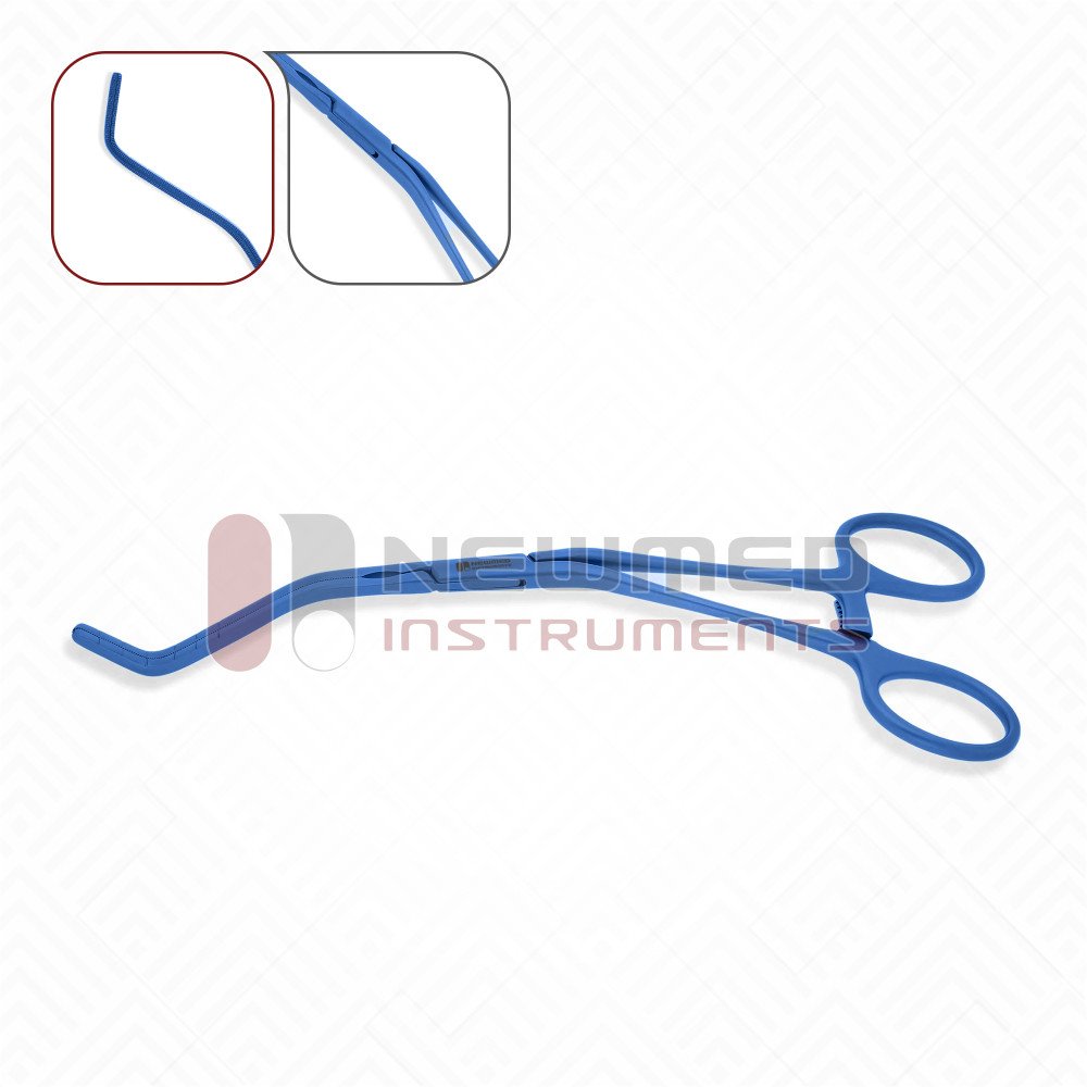 Castaneda Carotid Clamp Angled Cooley Atraumatic jaws, Slightly Angled Shanks, Titanium