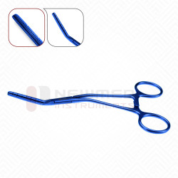 Pinza pediátrica Cooley en ángulo, mandíbulas atraumáticas Cooley, vástagos curvos, titanio Pinza pediátrica Cooley en ángulo, mandíbulas atraumáticas Cooley, vástagos curvos, titanio