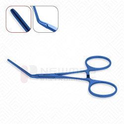 Micro abrazadera DeBakey larga en ángulo, mandíbulas atraumáticas, vástagos rectos, titanio Micro abrazadera DeBakey larga en ángulo, mandíbulas atraumáticas, vástagos rectos, titanio