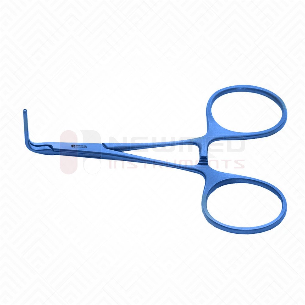 Micro Clamp Angled long DeBakey Atraumatic jaws, Straight Shanks, Titanium