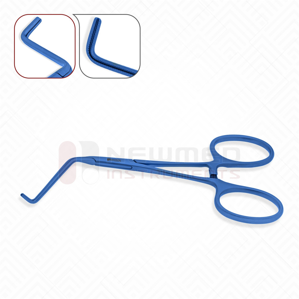 Micro Kitzmiller Clamp Angled Long DeBakey Atraumatic jaws, Straight Shanks, Titanium Micro Kitzmiller Clamp Angled Long DeBakey Atraumatic jaws, Straight Shanks, Titanium