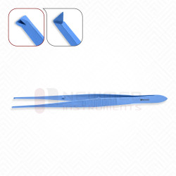 Pince à tissus de Cushing à manche plat, titane Pince à tissus de Cushing à manche plat, titane