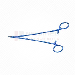 Ultra-Micro Needle Holder Straight TC coated jaws, Titanium