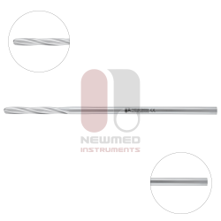 Broca helicoidal de extremo redondo y mango recto de doble estría