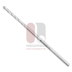 Сверло спиральное с прямым хвостовиком, 4 канавки, круглый конец