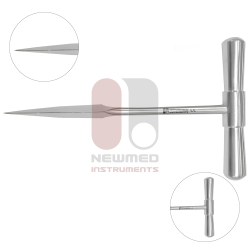 Furador de osso, reto, cabo em T