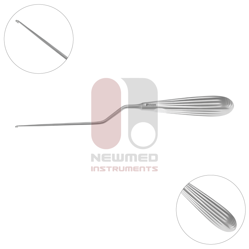 Micro Cureta Baioneta, com 23 cm de comprimento, Aço Inoxidável