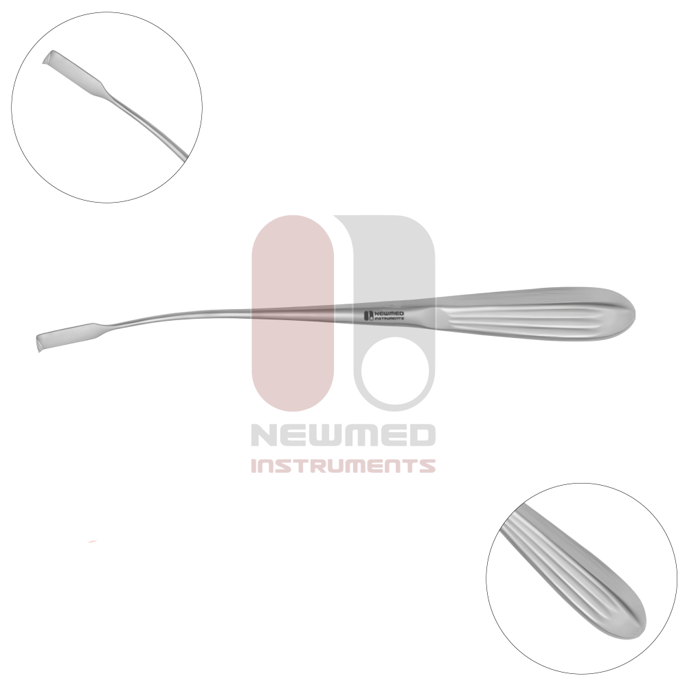 Retractor de raíz nerviosa Holsher, 23,5 cm, acero inoxidable