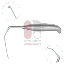 Retractor de raíces nerviosas Hess, acero inoxidable, 17,5 cm