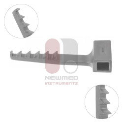 McCulloch-Type Retractor Blades, Toothed Hook Pattern, Titanium