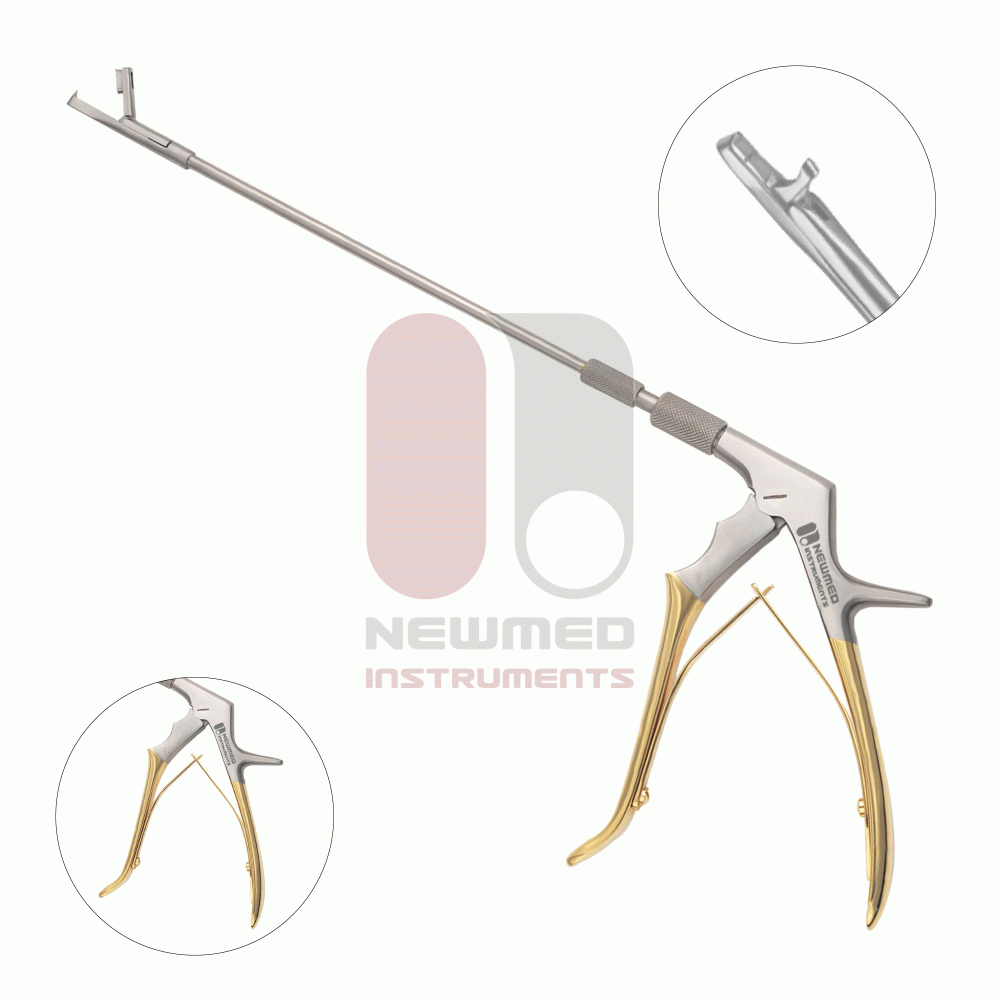 Pinça de biópsia Mini-Townsend, cabo totalmente removível, aço inoxidável de 25,5 cm