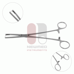 Pinza de tenáculo Jacobs de 2 x 2 dientes, acero inoxidable, 21 cm