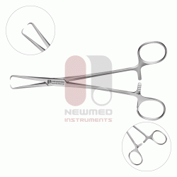 Pinzas de tenáculo Pozzi, 25,5 cm, acero inoxidable