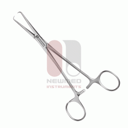Pinzas de tenáculo Pozzi, 25,5 cm, acero inoxidable