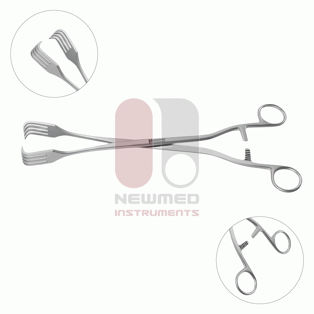 Pince Tenaculum Pratt, 26,5 cm, acier inoxydable
