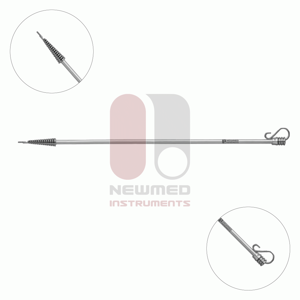 Silver Leech Wilkinson Intrauterine Kanüle mit Mandrin und Schloss